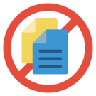 no paperwork icon